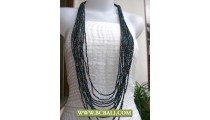 Paua Beads Multi Strand Layer Necklaces